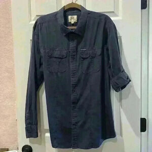 ECKO UNLTD Stonewashed Shirt Casual Military like styling. Size XL